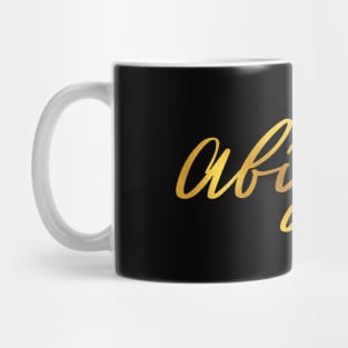 Abigail Name Hand Lettering in Gold Letters Mug
